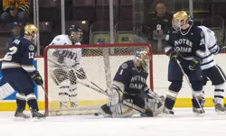 The third UNH goal gets by Jordan Pearce (photo: Candace Horgan).