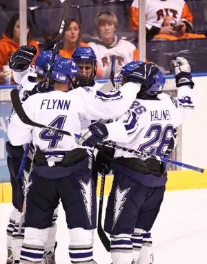 Air Force celebrates. Photo by Nick Serrata.