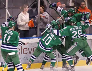 Mercyhurst celebrates. Photo by Nick Serrata.