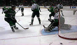 Ryan Bayda scored North Dakota's second goal in a 2-0 victory.