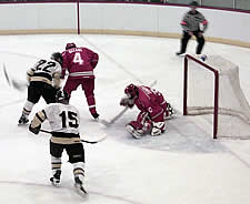 Sundberg stopped 50 of 53 shots he faced, including this on a Superior power play.