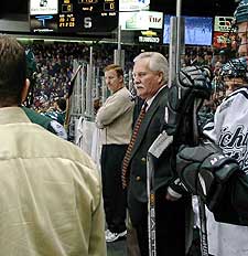 Ron Mason coaches his last regular-season game for the Spartans. (photos by Christopher Brian Dudek)