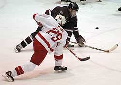 Cornell senior Mark McRae had a pair of goals off blue line shots. (photos: eLynah.com)