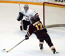 Derek Nesbitt comes in for one of his two goals on the night. (photo: Christopher Brian Dudek)