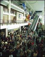 The arena concourse at the First Union Center.