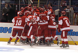 Wisconsin celebrates its win (Photo: Timothy M. McDonald)