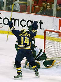 Michigan's Brandon Kaleniecki scored twice on the night. (photo: Christopher Brian Dudek)