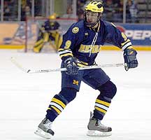 Milan Gajic scored the first goal of the night for Michigan. (photos: Christopher Brian Dudek)