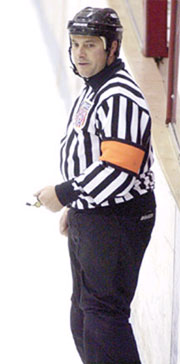 John Gravallese is the grizzled vet of Hockey East referees at age 44.