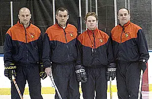 Salem State's staff includes NHL star Shawn McEachern, Head Coach Bill O'Neill, and Assistant Coaches Matt Dennehy and John O'Neill.