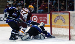 Barry Tallackson netted the fifth and final goal for the Gophers Saturday (photo: Jason Waldowski).