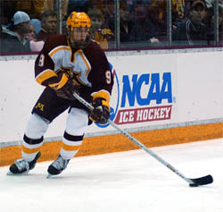 Andy Sertich had the Gophers' first goal Sunday (photos: Jason Waldowski).