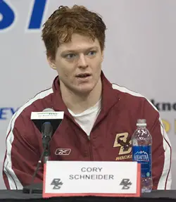 Cory Schneider kept Maine off the scoreboard early (photos: Melissa Wade).