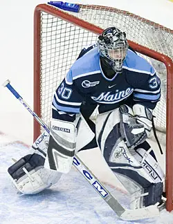 Will Ben Bishop be in net for Maine as the NCAA tournament starts? (photos: Melissa Wade)
