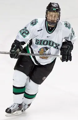 Brian Lee scored for the Sioux, but the hosts went down by a goal.