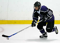 Forward Joel Covelli has Amherst challenging for the league title