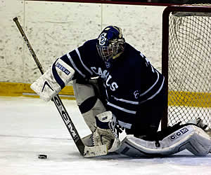 Matt Gluck, named as a Skills Finalist for the 2007 Frozen Four, has teamed with Greg Parker to backstop Conn College to a strong start.