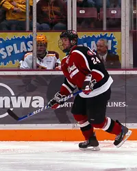 Matt Stephenson scored the tying goal Friday night for St. Cloud State (photo: Jason Waldowski).