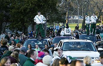 The Spartans and their fans fill the roads of East Lansing (photos: Robert Hendricks).