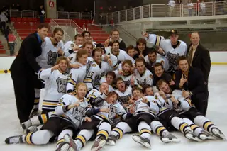 The Adrian Bulldogs captured the MCHA Harris Cup in just their first season (photo: Sarah Miesle.)