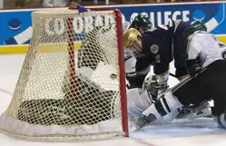 This go-ahead goal in the second period was disallowed. Photo by: Candace Horgan