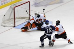 Matt Fairchild scores shorthanded, one of his two on the night. (photo: Ange Lisuzzo)