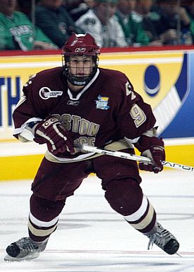 BC's Nathan Gerbe scored four points against the Sioux (photo: Candace Horgan).