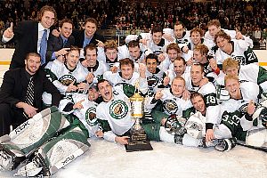 Bemidji State once again took home the CHA regular-season championship (photo: BSU photo services).