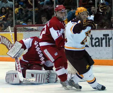 Jay Barribal celebrates his power-play tally.