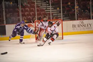 JP Martignetti got Holy Cross on the board. Photo by: Candace Horgan