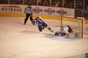 Everett Sheen's highlight reel goal in the shootout. Photo by: Candace Horgan