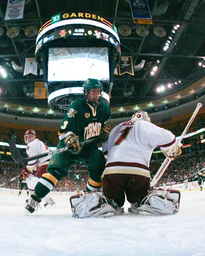 John Muse stops Chris McCarthy (photo: Melissa Wade).