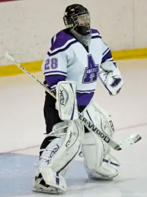 All-American goalie Cole Anderson returns to lead Amherst in search of back-to-back NESCAC titles (photo: Tim Costello).