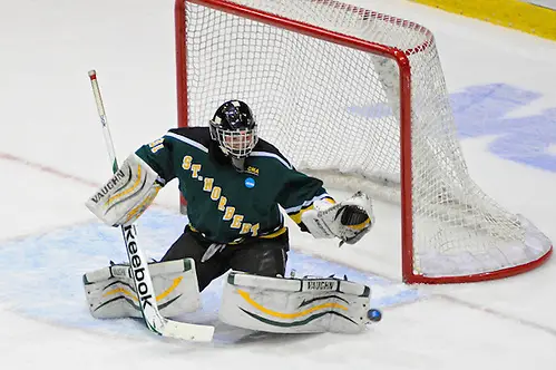 2012 DIII  St. Norbert vs Oswego- #31 David Jacobson stopped 29 shots on the way to the victory; Copyright 2012 Angelo Lisuzzo (Angelo Lisuzzo)