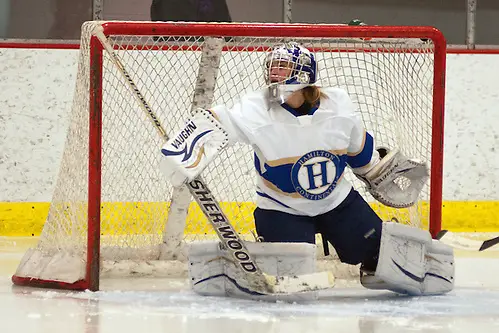 Hamilton College women's hockey vs. Amherst College, Saturday, Nov. 17, 2012, at Hamilton College's Sage Rink, in Clinton. (MICHAEL P DOHERTY)