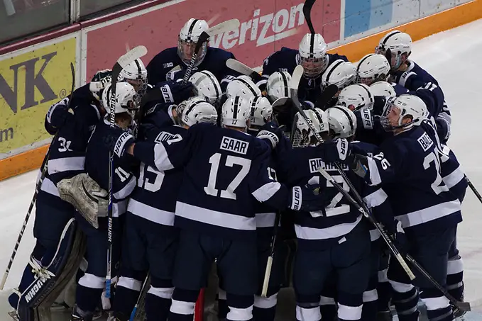 15 Mar 15:  The Penn State Nittany Lions play against the University of Minnesota Golden Gophers in B1G Conference matchup at Mariucci Arena in Minneapolis, MN. (Jim Rosvold)