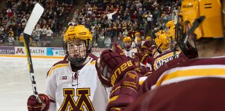 03 Feb 17: Rem Pitlick (Minnesota - 15). The University of Minnesota Golden Gophers host the Penn State Nittany Lions in a B1G matchup at Mariucci Arena in Minneapolis, MN (Jim Rosvold/University of Minnesota)