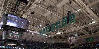 10 Jan 15: The University of North Dakota hosts the University of Minnesota Duluth Bulldogs in a NCHC conference matchup at the Ralph Engelstad Arena in Grand Forks, ND. (Jim Rosvold/USCHO.com)