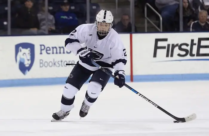 Penn State's Cole Hults (2) against Princeton in the third period on Oct. 26, 2018. No. 10 Penn State defeated No. 13. Princeton 4-2. Photo/Craig Houtz Cole Hults (photo: Craig Houtz/Penn State Athletics)