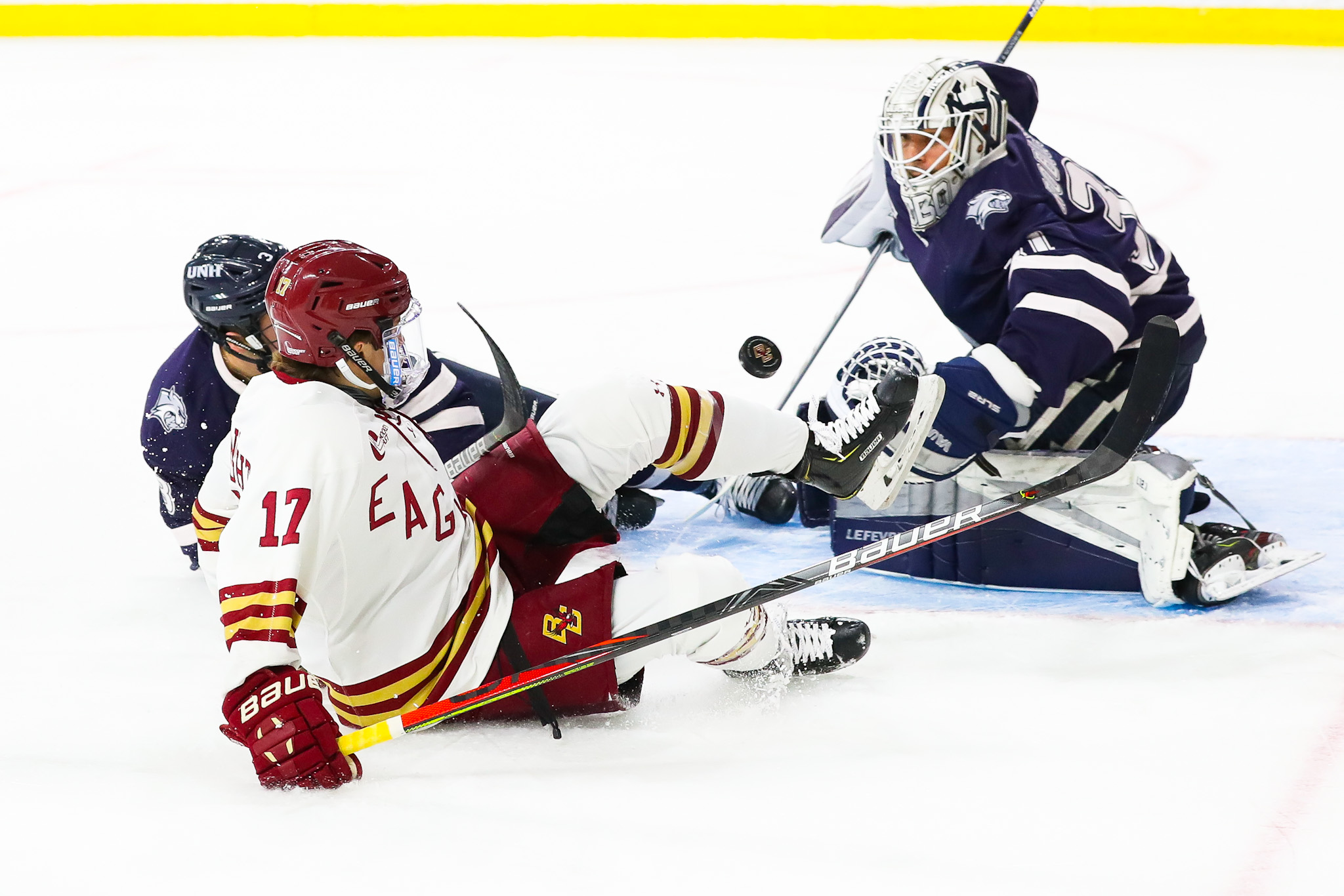 BOSTON, MA - MARCH 17: Providence College forward Patrick Moynihan (9), a New  Jersey Devils draft pick, during a Hockey East semifinal between the  Providence College Friars and the Boston University Terriers